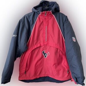 vintage Reebok Houston Texans On Field Team Apparel pullover jacket Boys XL